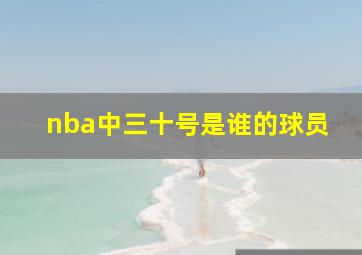 nba中三十号是谁的球员