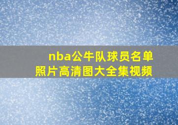 nba公牛队球员名单照片高清图大全集视频