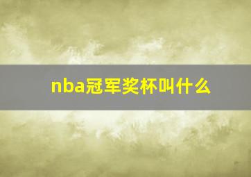 nba冠军奖杯叫什么