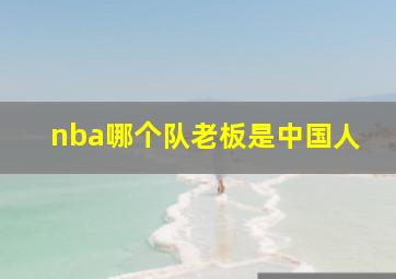 nba哪个队老板是中国人