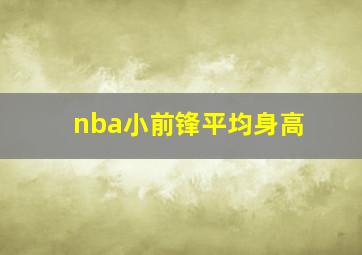 nba小前锋平均身高