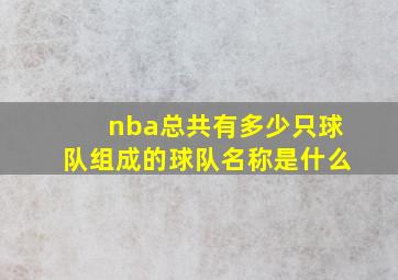 nba总共有多少只球队组成的球队名称是什么