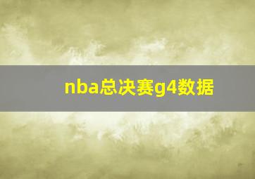 nba总决赛g4数据