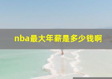 nba最大年薪是多少钱啊