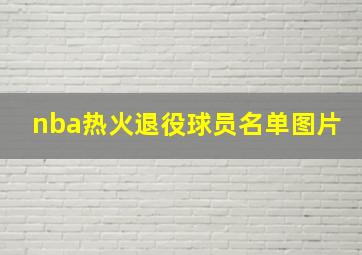 nba热火退役球员名单图片