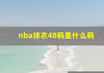 nba球衣48码是什么码