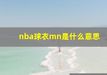 nba球衣mn是什么意思