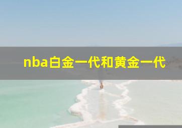 nba白金一代和黄金一代