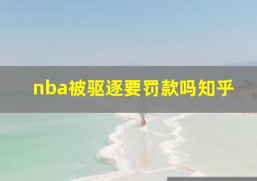 nba被驱逐要罚款吗知乎