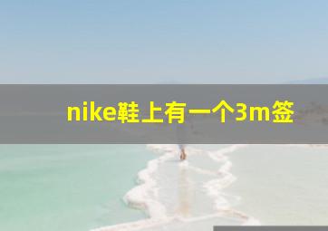 nike鞋上有一个3m签