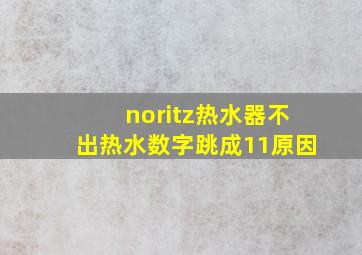 noritz热水器不出热水数字跳成11原因