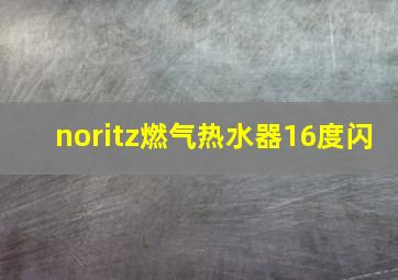 noritz燃气热水器16度闪