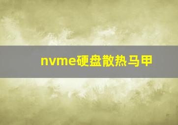 nvme硬盘散热马甲