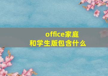 office家庭和学生版包含什么