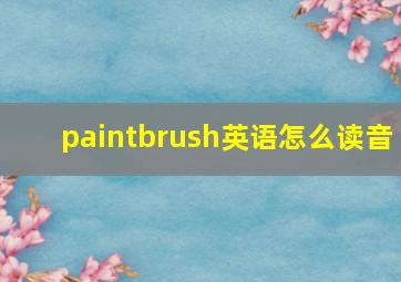 paintbrush英语怎么读音