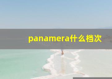 panamera什么档次