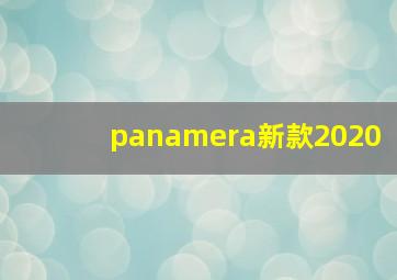 panamera新款2020