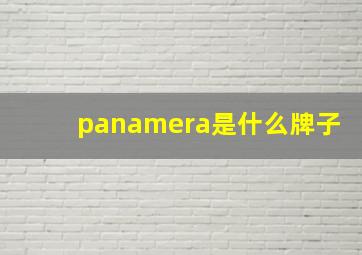 panamera是什么牌子