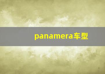 panamera车型