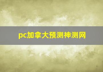 pc加拿大预测神测网