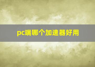 pc端哪个加速器好用