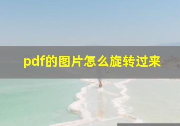 pdf的图片怎么旋转过来