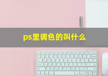 ps里调色的叫什么