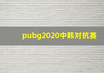 pubg2020中韩对抗赛