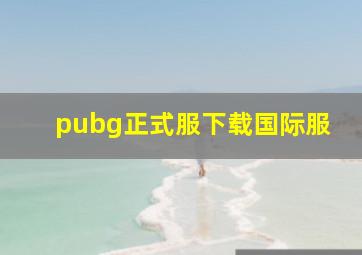 pubg正式服下载国际服