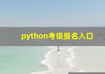 python考级报名入口