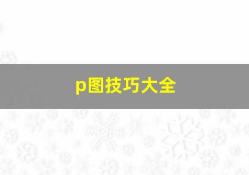 p图技巧大全