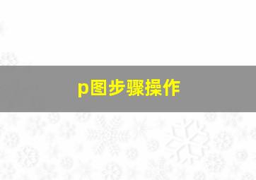 p图步骤操作