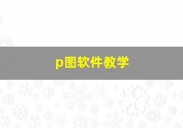 p图软件教学