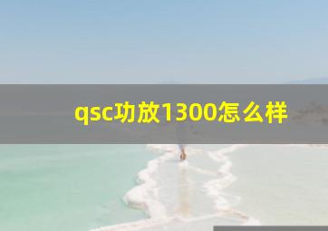 qsc功放1300怎么样