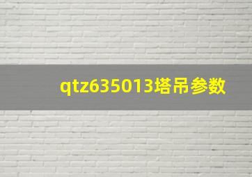 qtz635013塔吊参数