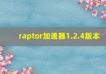 raptor加速器1.2.4版本