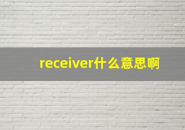 receiver什么意思啊