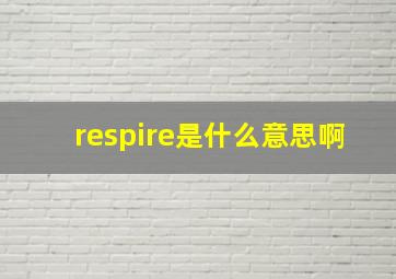 respire是什么意思啊