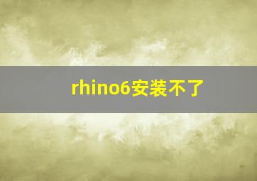 rhino6安装不了