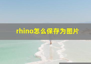 rhino怎么保存为图片