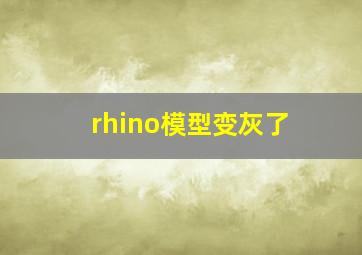 rhino模型变灰了