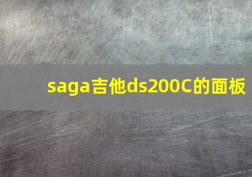 saga吉他ds200C的面板