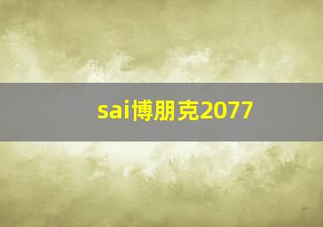 sai博朋克2077