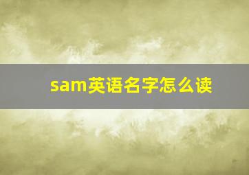 sam英语名字怎么读