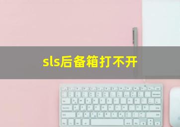 sls后备箱打不开