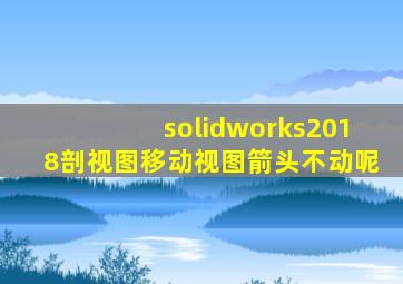 solidworks2018剖视图移动视图箭头不动呢