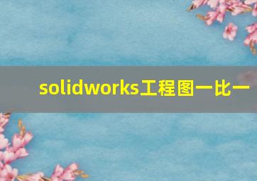 solidworks工程图一比一