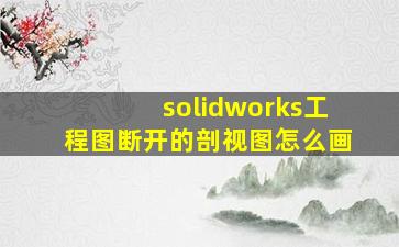 solidworks工程图断开的剖视图怎么画