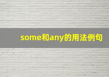 some和any的用法例句