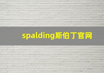 spalding斯伯丁官网